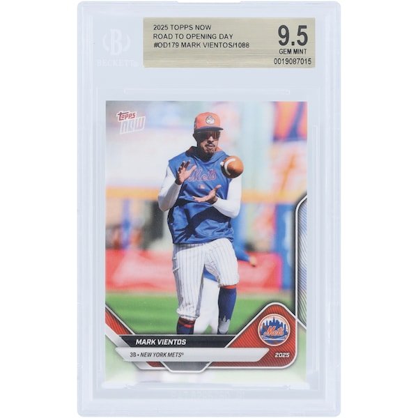 Mark Vientos New York Mets 2025 Topps Now Road to Opening Day OD - 179 BGS Authenticated 9.5 Card - The Ballers Bank