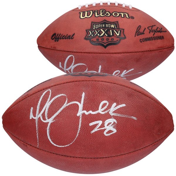 Marshall Faulk St. Louis Rams Fanatics Authentic Autographed Super Bowl XXXIV Pro Football - The Ballers Bank
