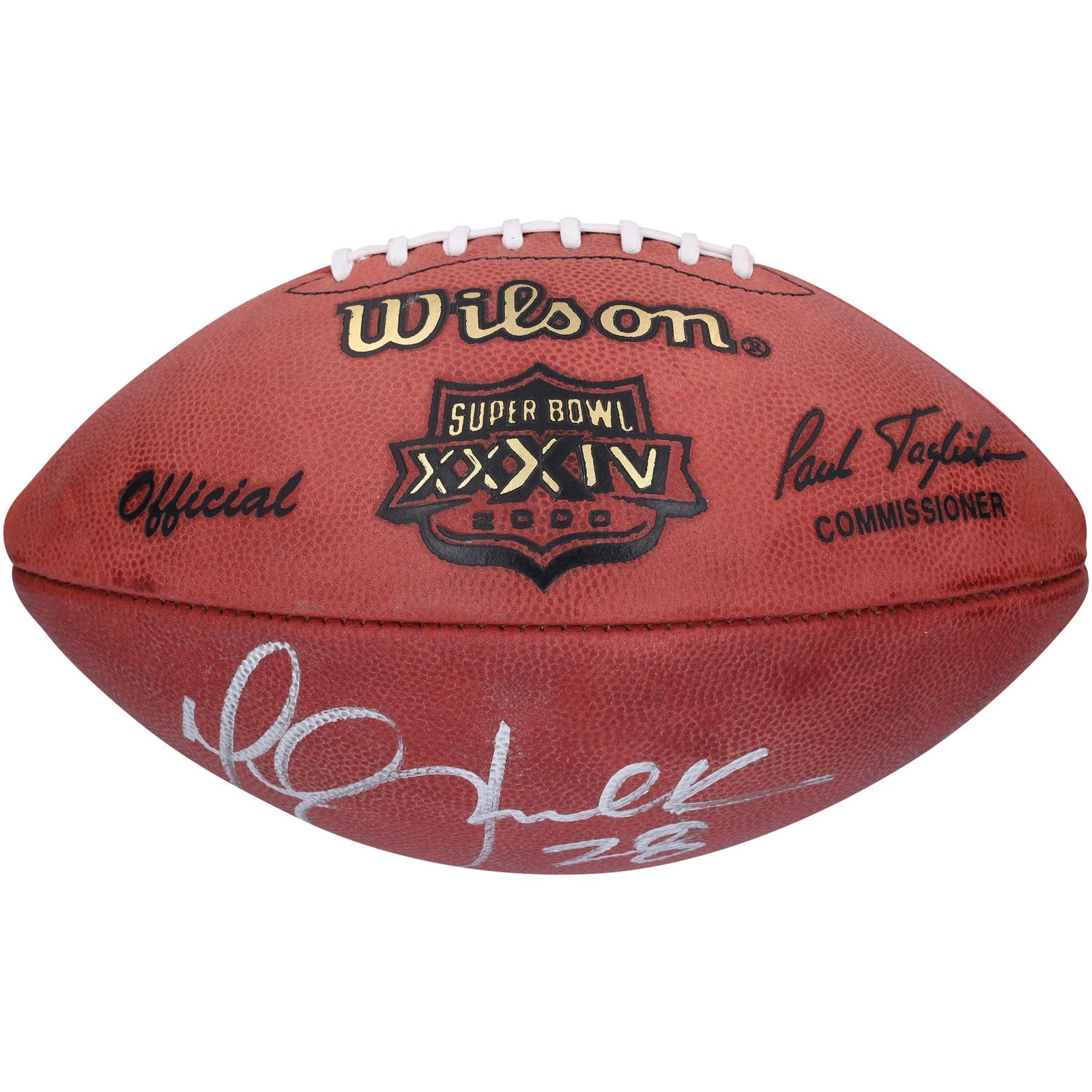 Marshall Faulk St. Louis Rams Fanatics Authentic Autographed Super Bowl XXXIV Pro Football - The Ballers Bank
