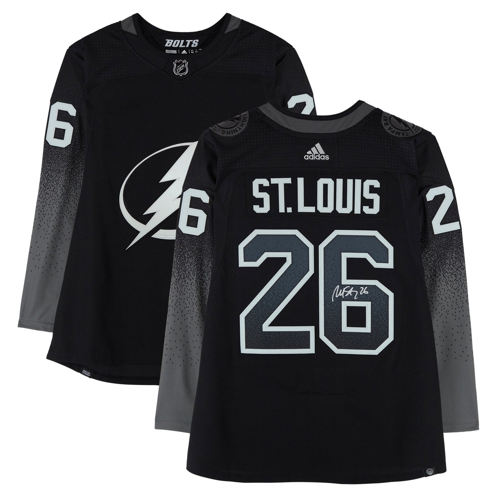 Martin St. Louis Tampa Bay Lightning Autographed Fanatics Authentic Black Alternate adidas Jersey - The Ballers Bank