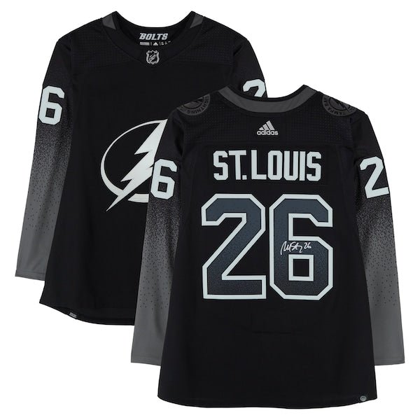 Martin St. Louis Tampa Bay Lightning Autographed Fanatics Authentic Black Alternate adidas Jersey - The Ballers Bank