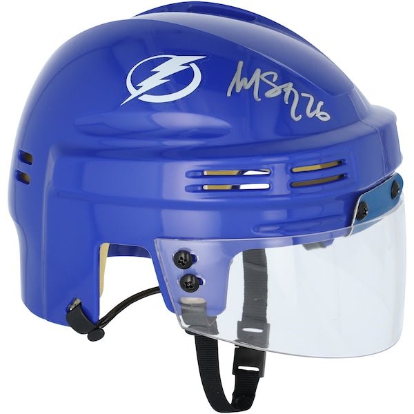 Martin St. Louis Tampa Bay Lightning Autographed Fanatics Authentic Blue Mini Helmet - The Ballers Bank