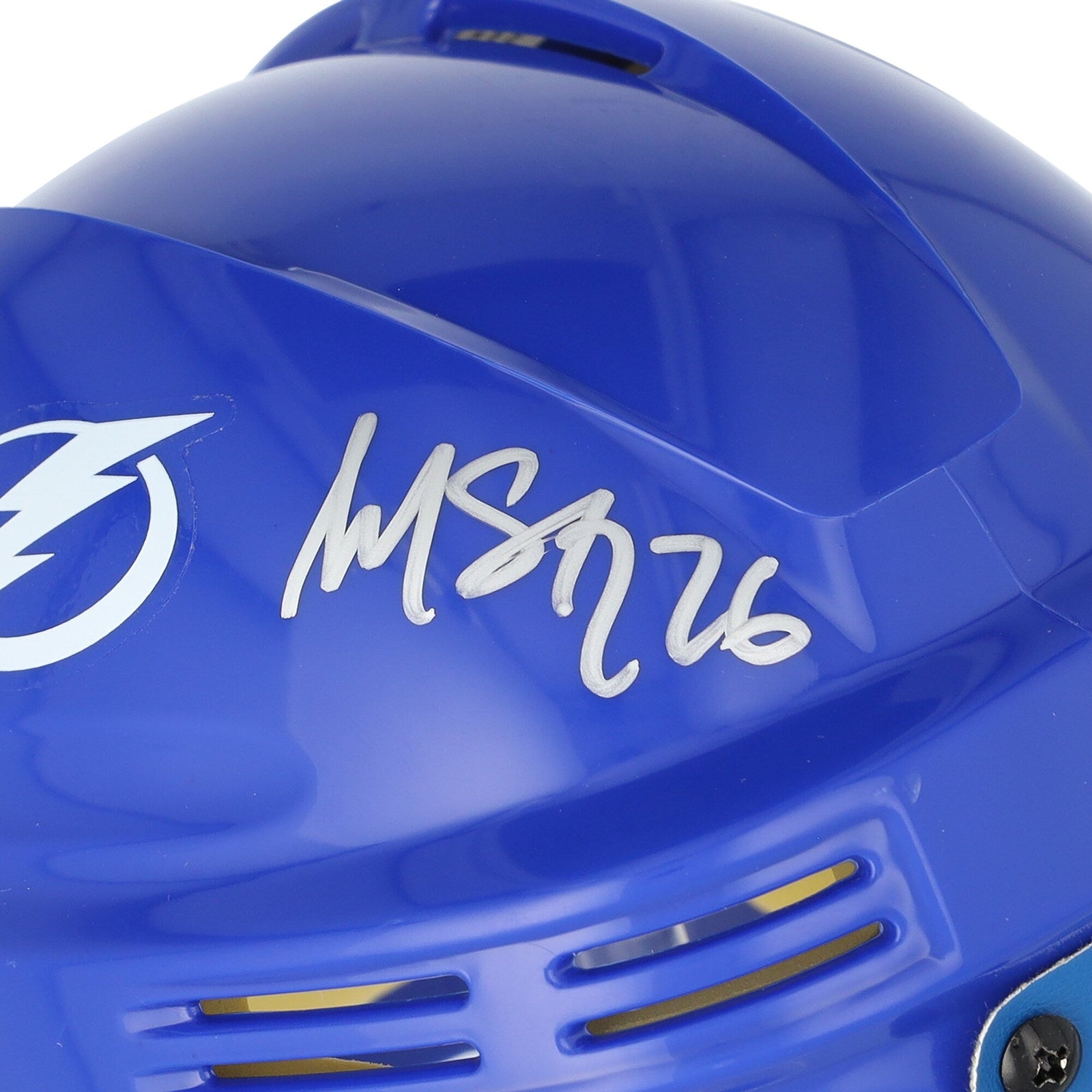 Martin St. Louis Tampa Bay Lightning Autographed Fanatics Authentic Blue Mini Helmet - The Ballers Bank