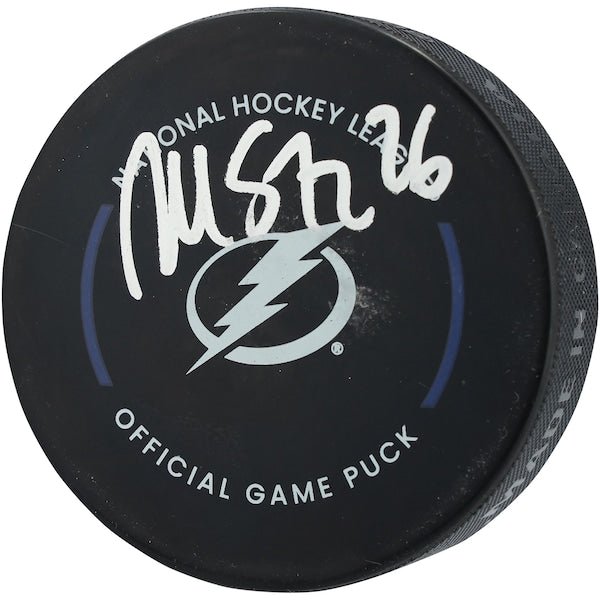 Martin St. Louis Tampa Bay Lightning Autographed Fanatics Authentic Official Game Puck - The Ballers Bank