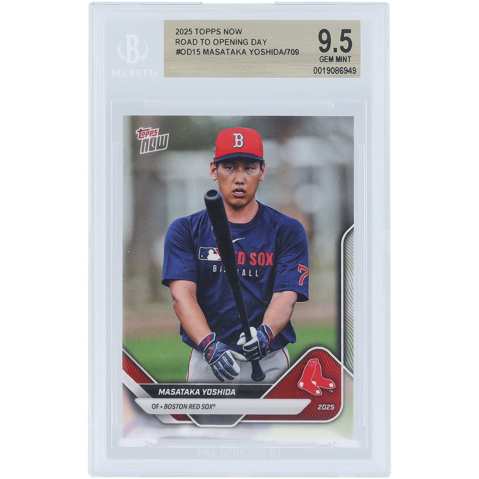 Masataka Yoshida Boston Red Sox 2025 Topps Now Road to Opening Day OD - 15 BGS Authenticated 9.5 Card - The Ballers Bank
