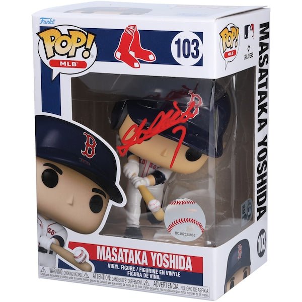 Masataka Yoshida Boston Red Sox Autographed Fanatics Authentic 103 Funko Pop! Figurine - The Ballers Bank