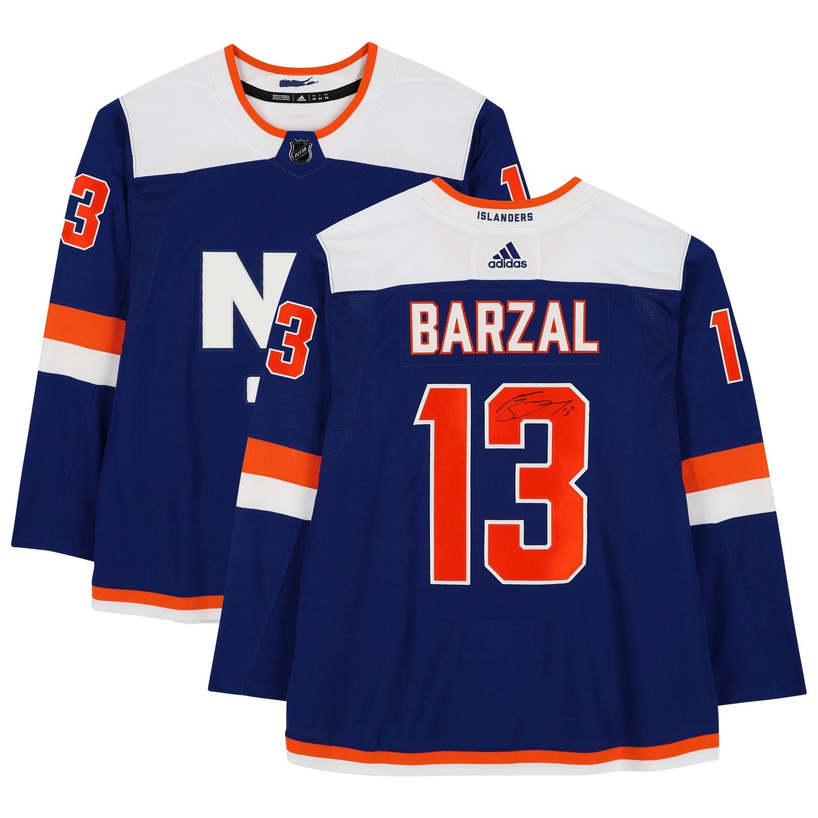 Mathew Barzal New York Islanders Fanatics Authentic Autographed Blue Alternate Adidas Authentic Jersey - The Ballers Bank