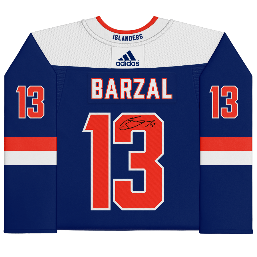 Mathew Barzal New York Islanders Fanatics Authentic Autographed Blue Alternate Adidas Authentic Jersey - The Ballers Bank