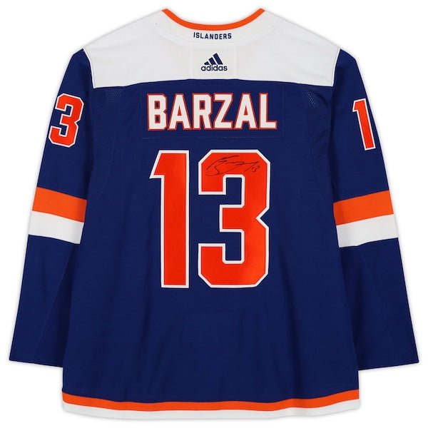 Mathew Barzal New York Islanders Fanatics Authentic Autographed Blue Alternate Adidas Authentic Jersey - The Ballers Bank