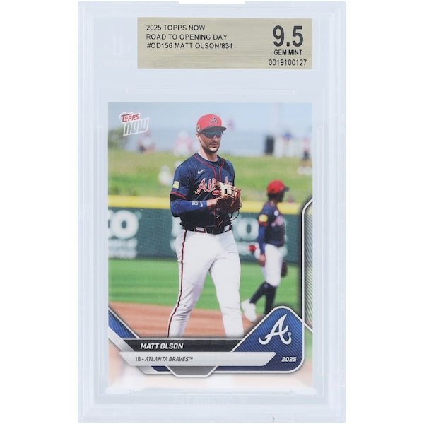 Matt Olson Atlanta Braves 2025 Topps Now Road to Opening Day OD - 156 BGS Authenticated 9.5 Card - The Ballers Bank