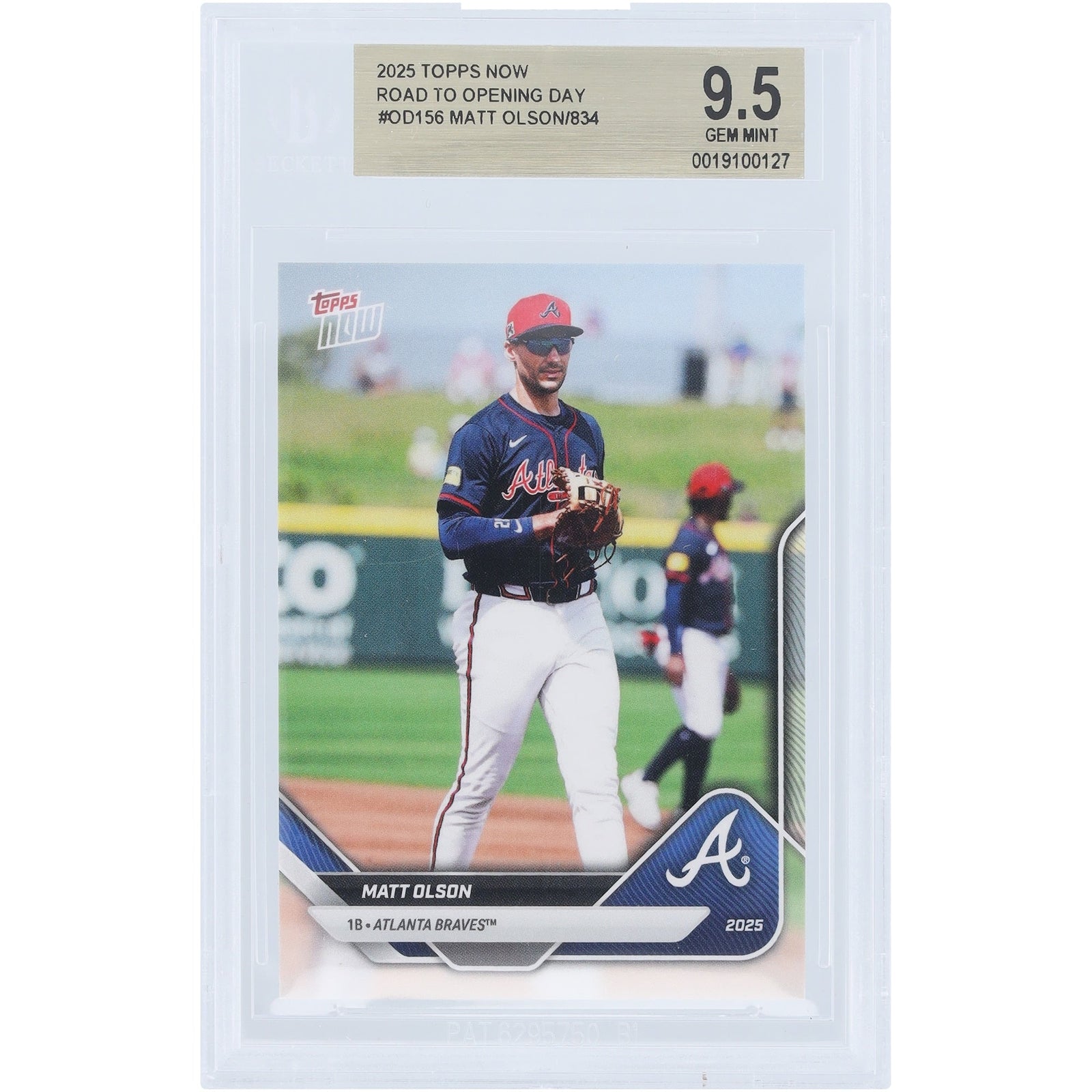 Matt Olson Atlanta Braves 2025 Topps Now Road to Opening Day OD - 156 BGS Authenticated 9.5 Card - The Ballers Bank