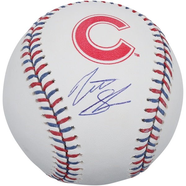 Matt Shaw Chicago Cubs Autographed Fanatics Authentic 2025 Alternate Logo Baseball - The Ballers Bank