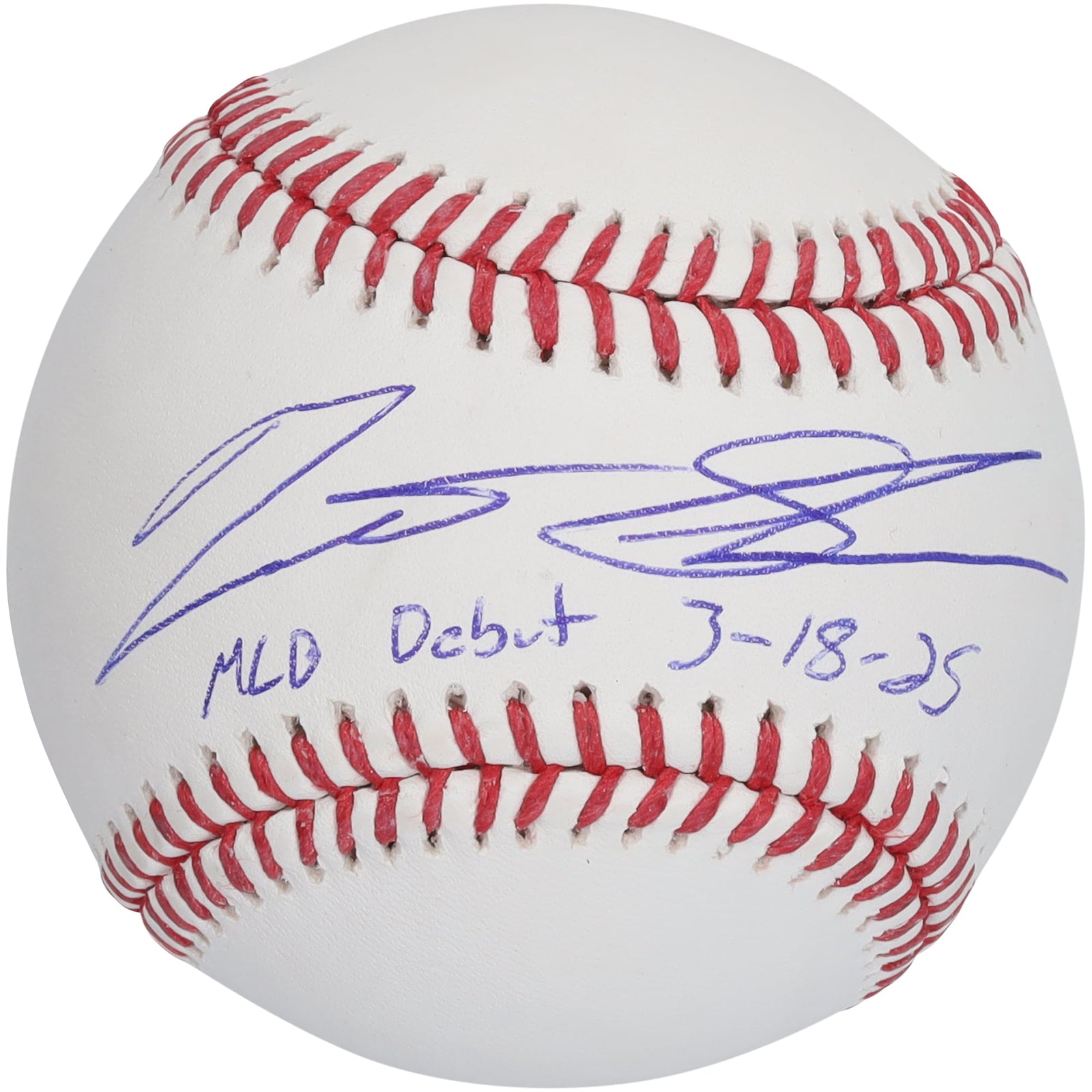 Matt Shaw Chicago Cubs Autographed Fanatics Authentic Baseball with "MLB Debut 3 - 18 - 25" Inscription - The Ballers Bank