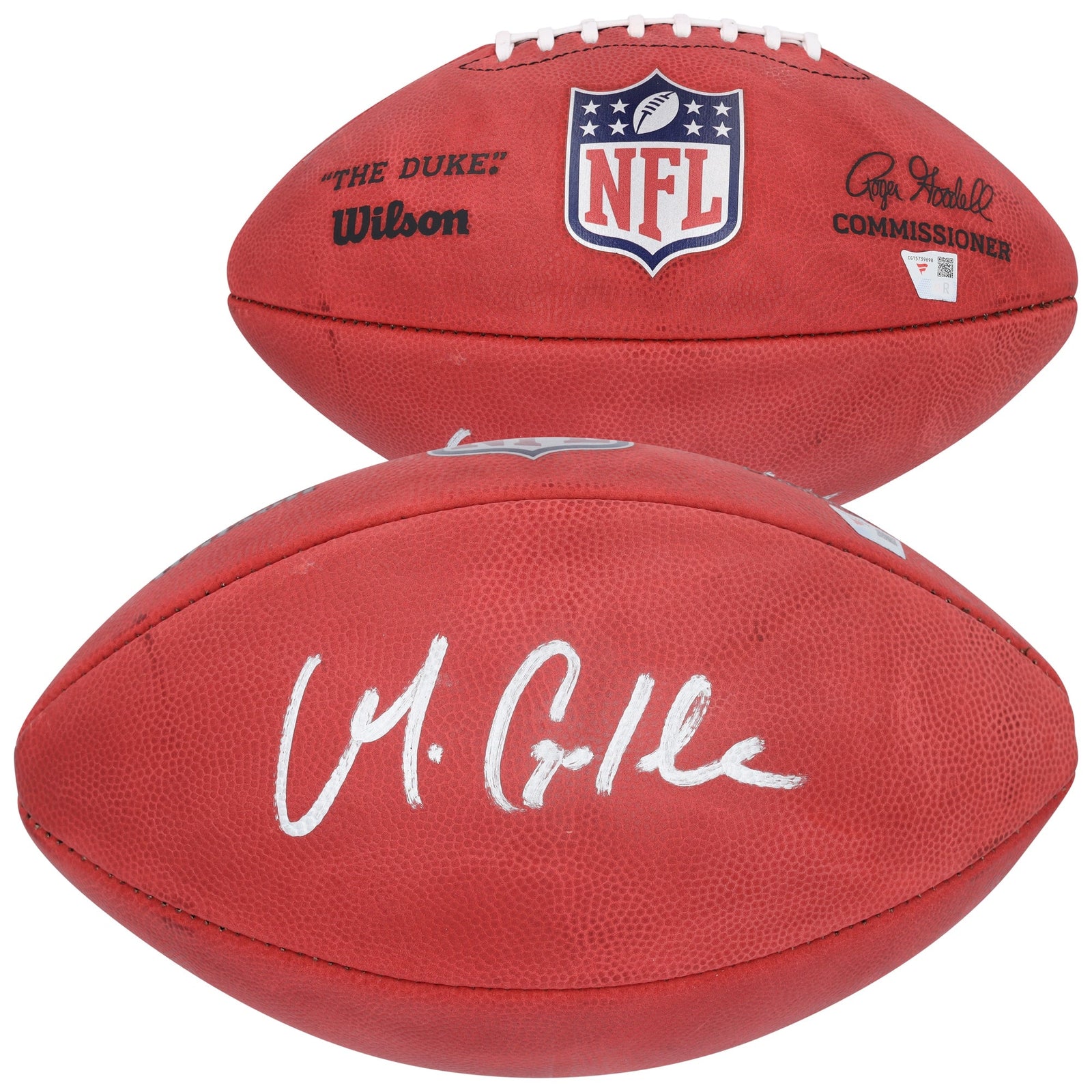 Matthew Golden Green Bay Packers Autographed Fanatics Authentic Duke Full Color Football - The Ballers Bank