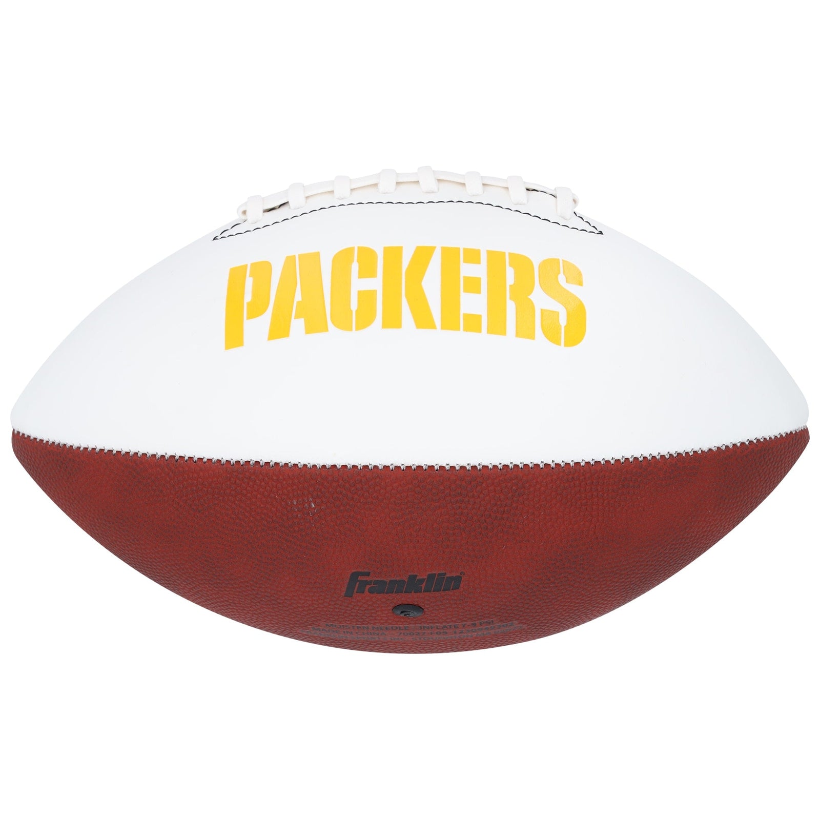 Matthew Golden Green Bay Packers Autographed Fanatics Authentic Franklin White Panel Football - The Ballers Bank