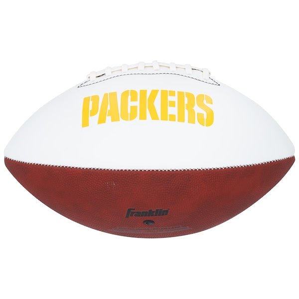 Matthew Golden Green Bay Packers Autographed Fanatics Authentic Franklin White Panel Football - The Ballers Bank
