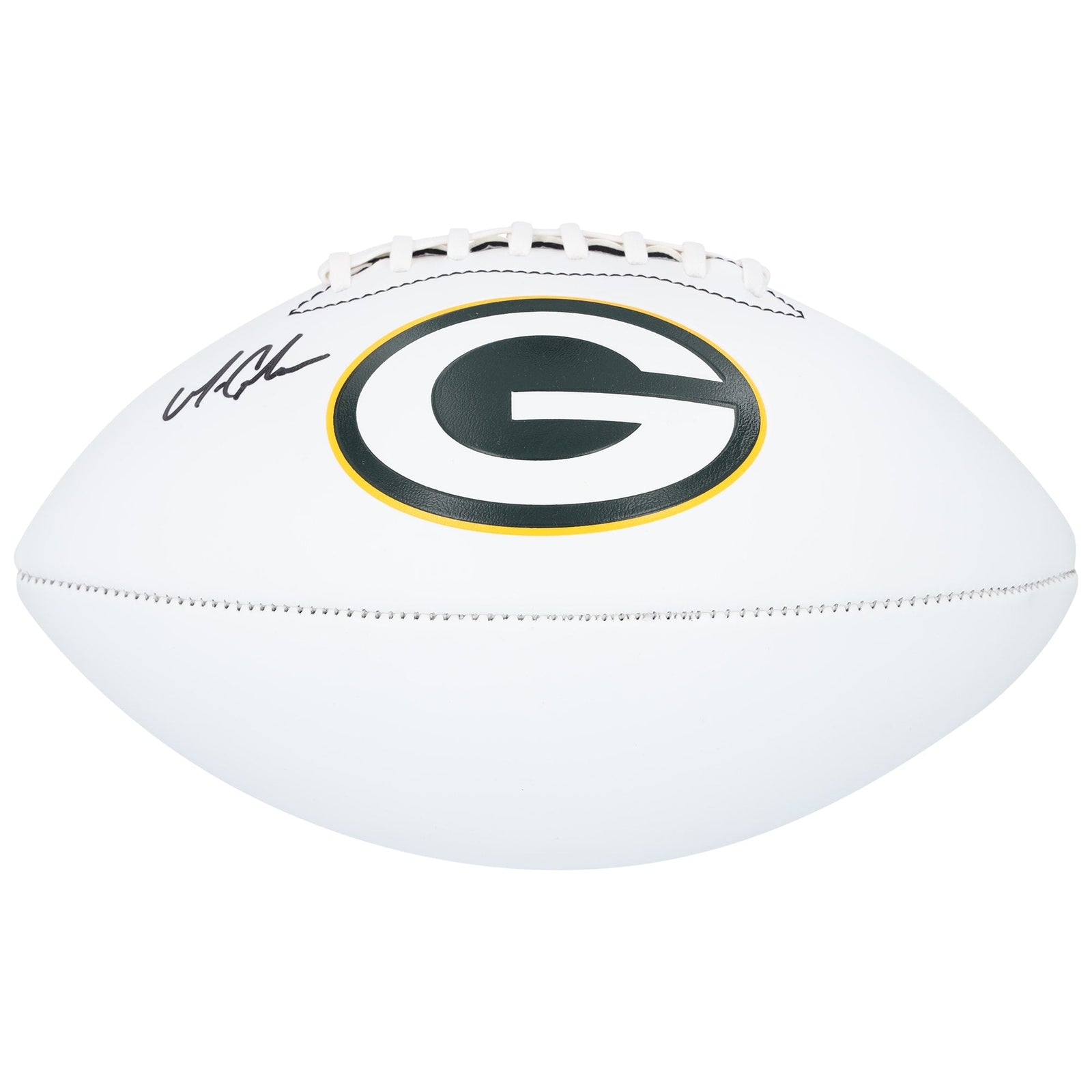 Matthew Golden Green Bay Packers Autographed Fanatics Authentic Franklin White Panel Football - The Ballers Bank