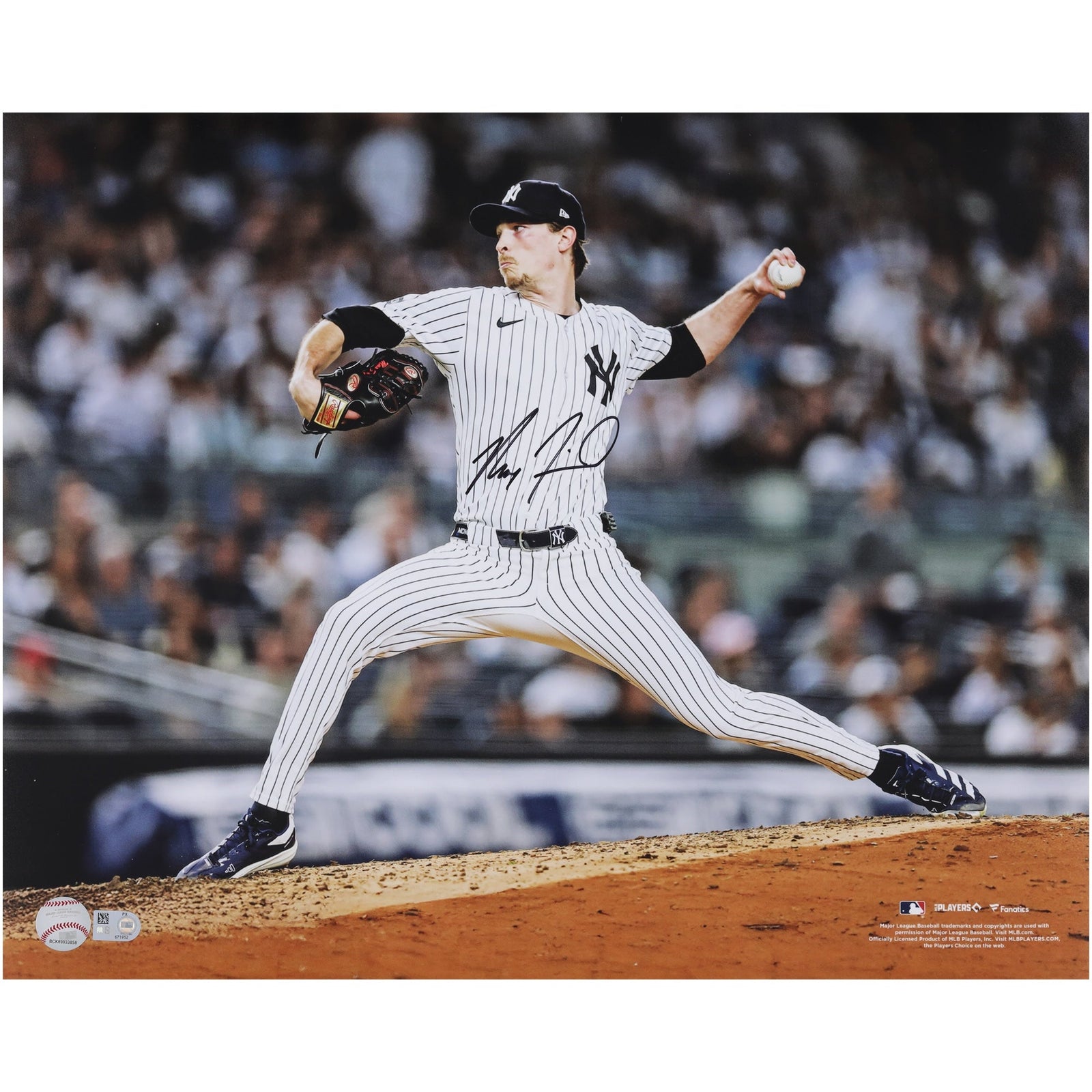 Max Fried New York Yankees Autographed Fanatics Authentic 16" x 20" Pitching Photograph - The Ballers Bank
