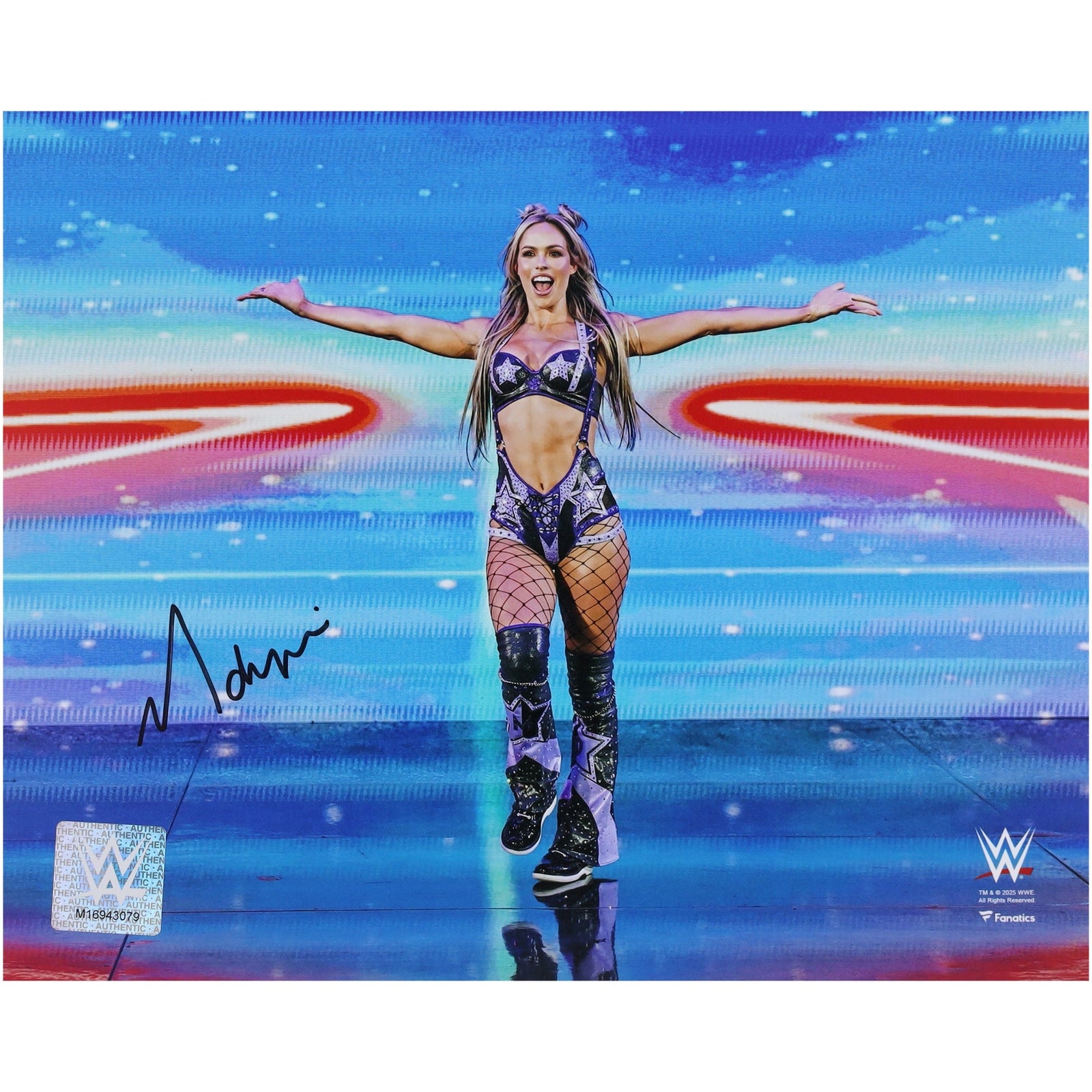 Maxxine Dupri WWE Autographed Fanatics Authentic 8" x 10" Entrance Arms Out Photograph - The Ballers Bank