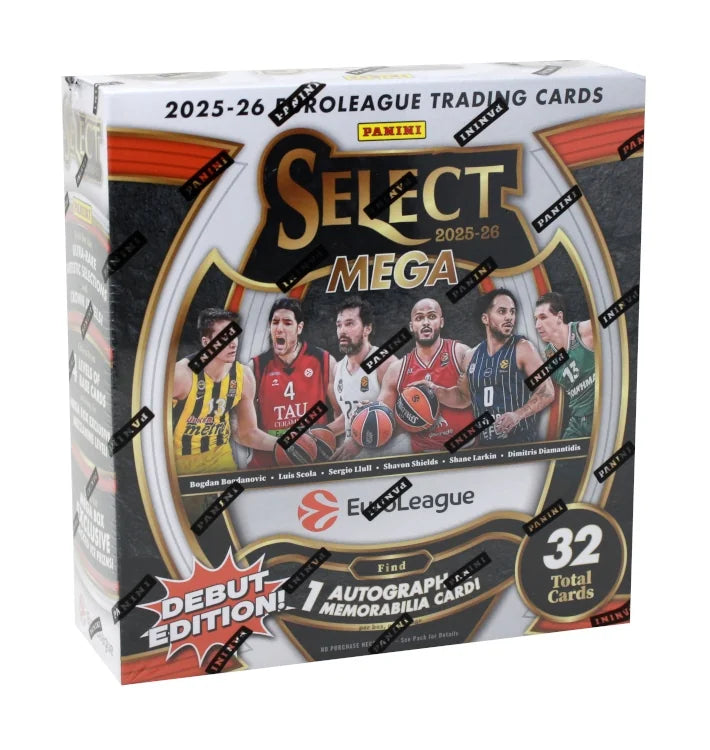 2025-26 Panini Select EuroLeague Basketball Hobby Mega 20 Box Case (Ships Sealed Only) - B3