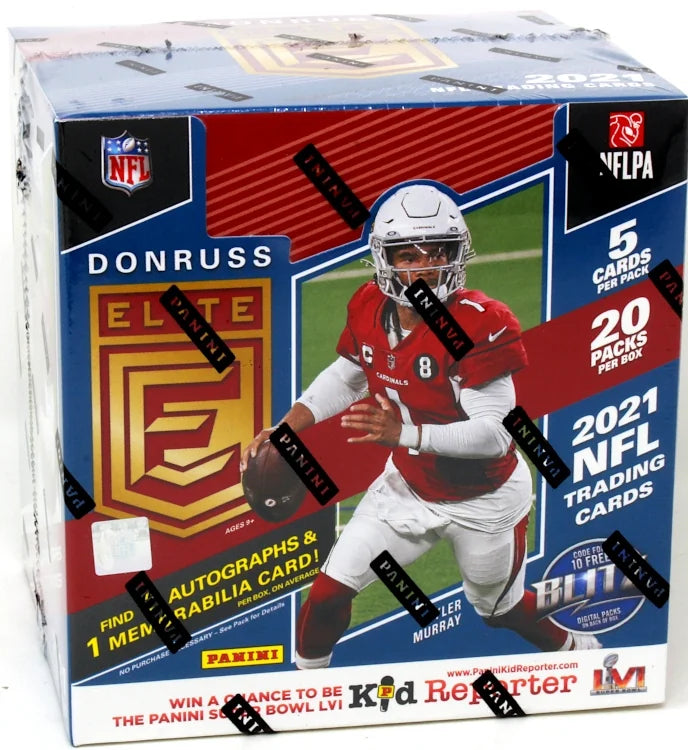2021 Panini Donruss Elite Football Hobby 12 Box Case (Ships Sealed Only) - B4