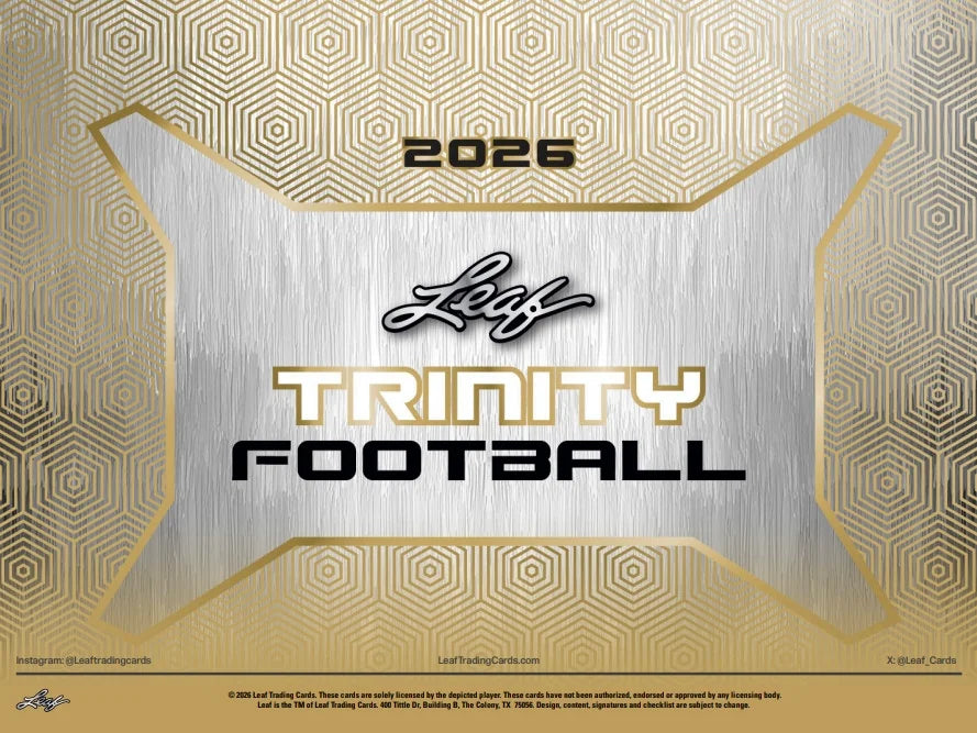 2026 Leaf Trinity Football Jumbo 8 Box Case (Ships Sealed Only) - B