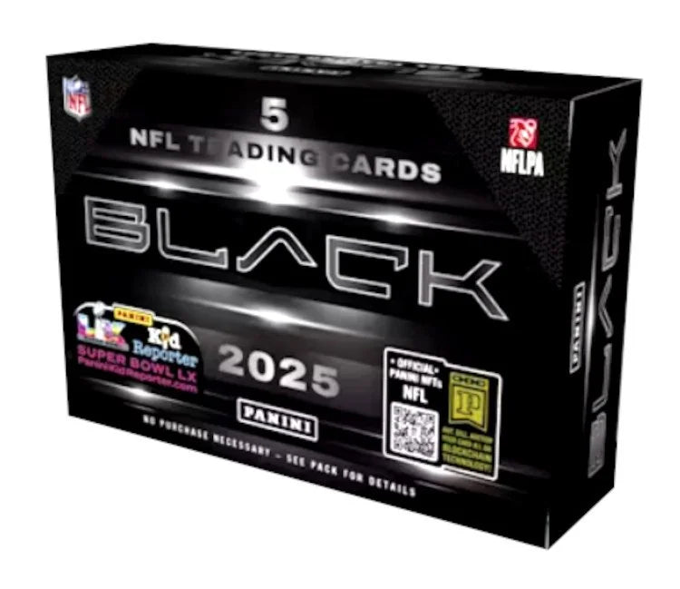 2025 Panini Black Football Hobby 12 Box Case (Ships Sealed Only) - B6