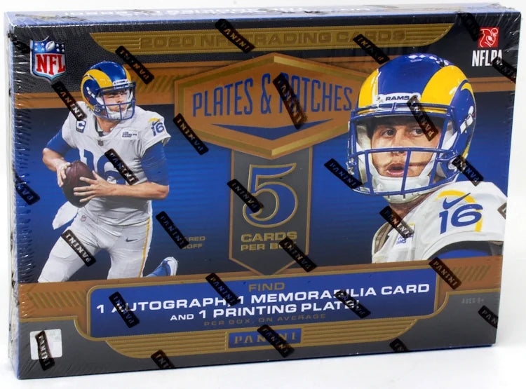2020 Panini Plates & Patches Football Hobby Box (Ships Sealed Only) - B20