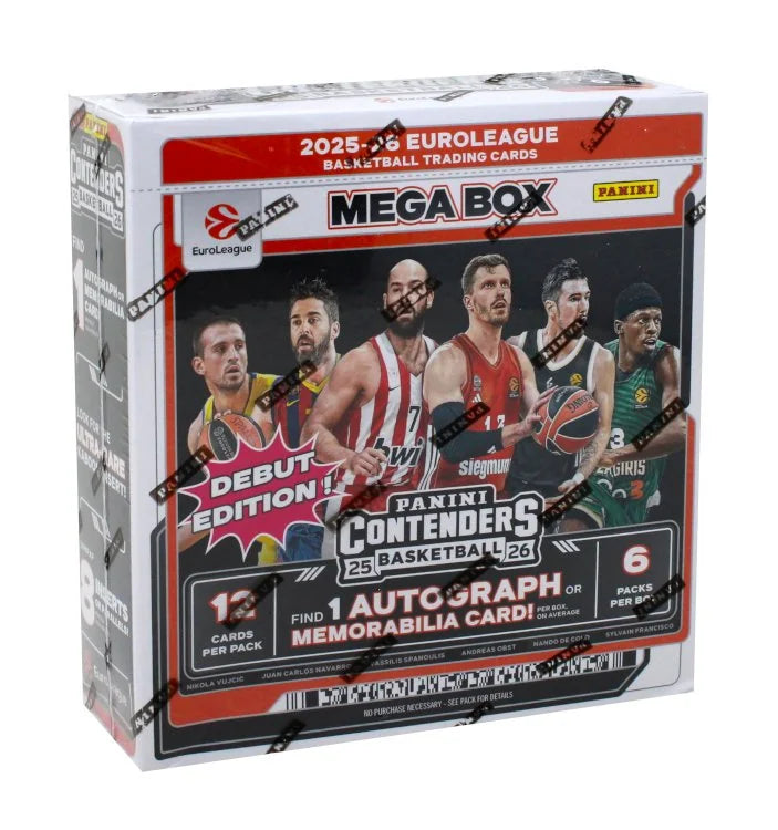2025-26 Panini Contenders EuroLeague Basketball Hobby Mega Box (Ships Sealed Only) - B8