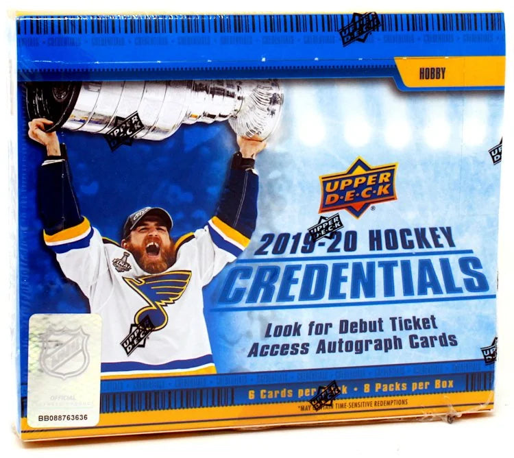 2019-20 Upper Deck Credentials Hockey Hobby 20 Box Case (Ships Sealed Only) - B9