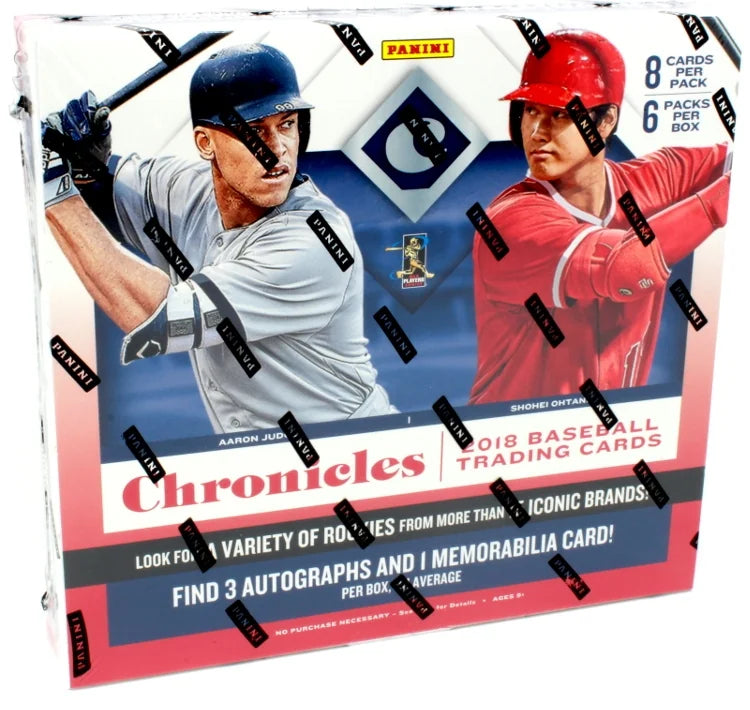 2018 Panini Chronicles Baseball Hobby 16 Box Case (Ships Sealed Only)