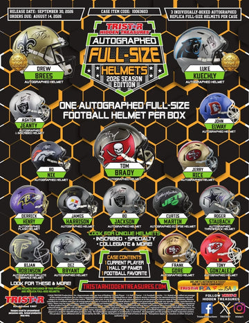 2026 Tristar Hidden Treasures Football Autographed Full-Size Helmet | 3 Box Case - B5