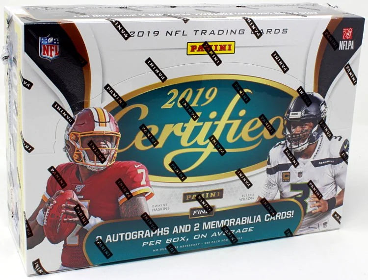 2019 Panini Certified Football Hobby 12 Box Case (Ships Sealed Only) - B16