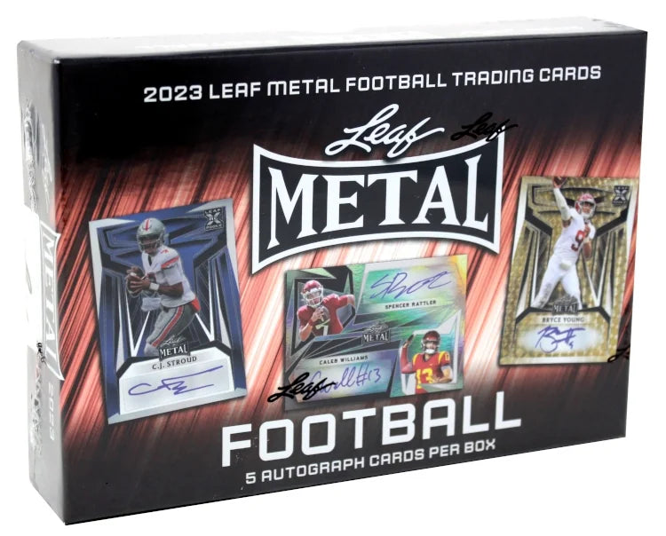 2023 Leaf Metal Draft Football Hobby Box (Ships Sealed Only)