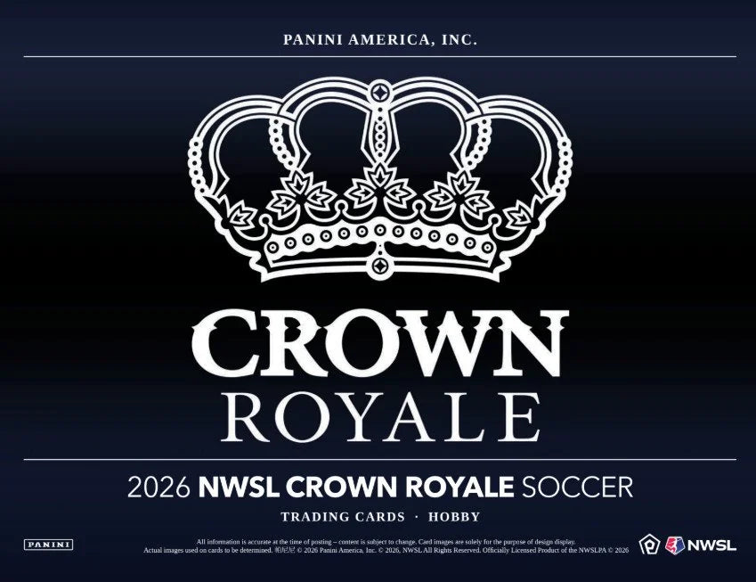2026 Panini Crown Royale NWSL Soccer Hobby 12 Box Case (Ships Sealed Only) - B