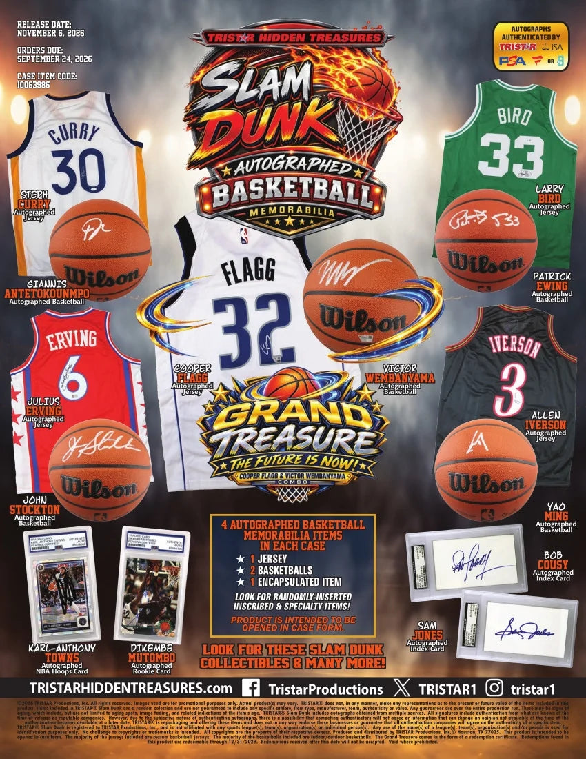 2026 Tristar Hidden Treasures Slam Dunk Autographed Basketball Case
