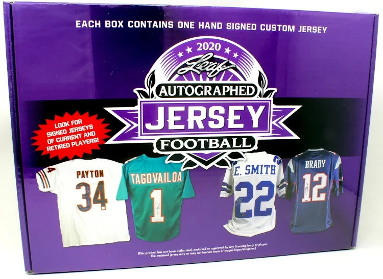 2020 Leaf Autographed Football Jersey Edition Box (Ships Sealed Only) | P5312861