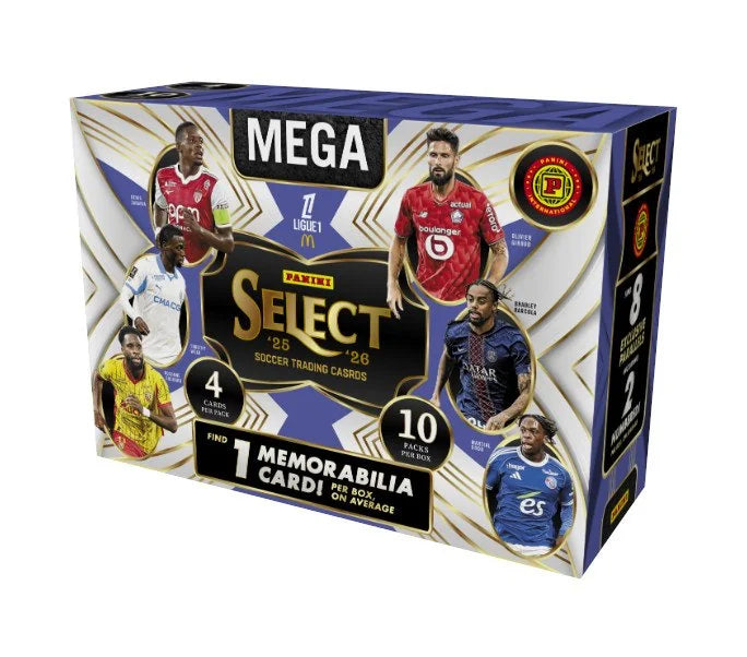 2025-26 Panini Select Ligue 1 Soccer | International Mega Box (Ships Sealed Only)