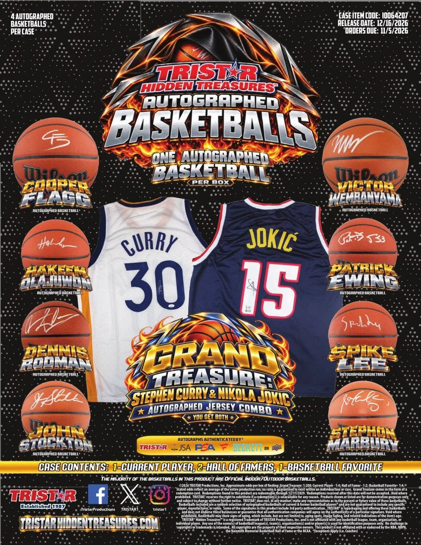 2026 Tristar Hidden Treasures Autographed Basketballs | Season Edition Box | P7444150