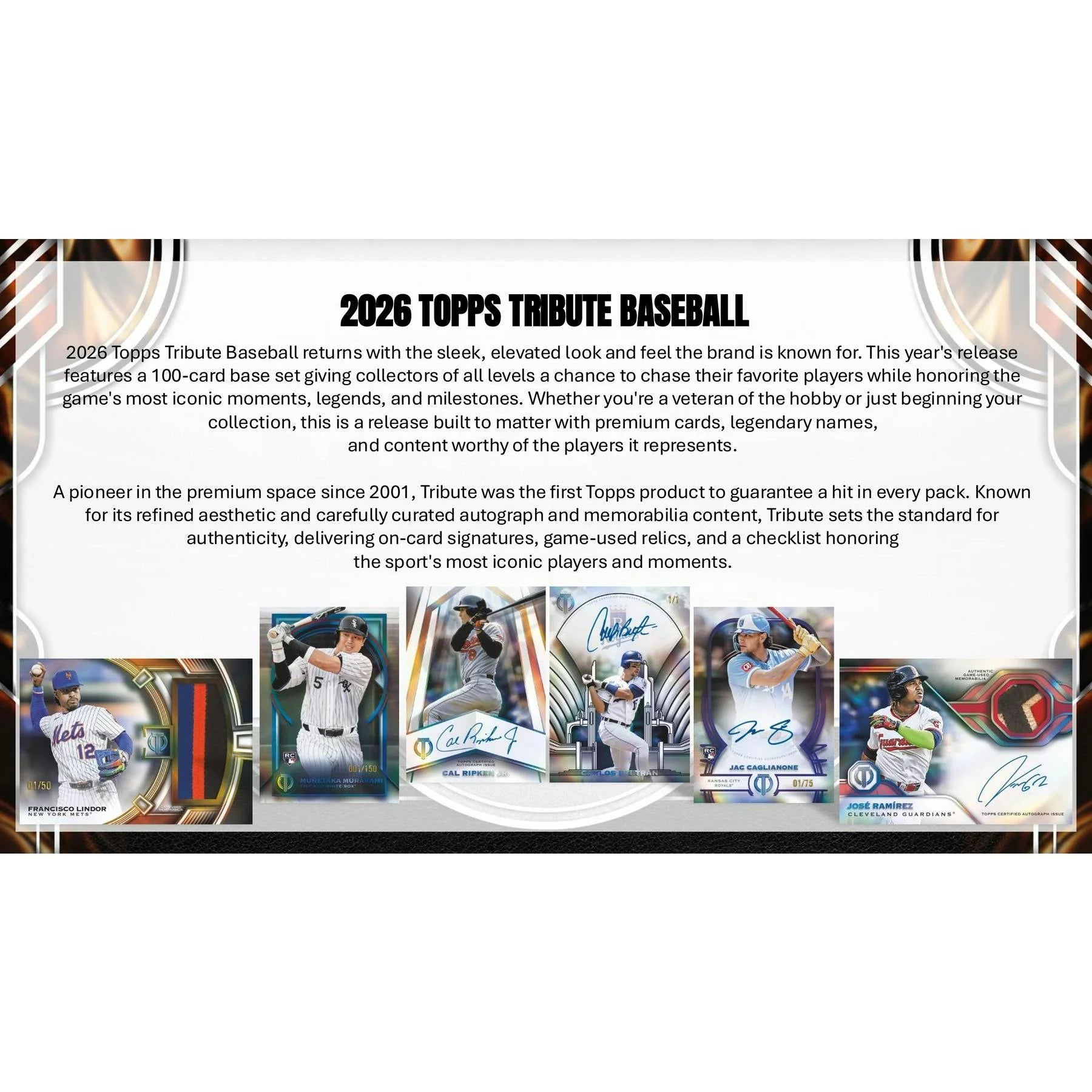 2026 Topps Tribute Baseball Hobby 4-Box Case (Ships Sealed Only