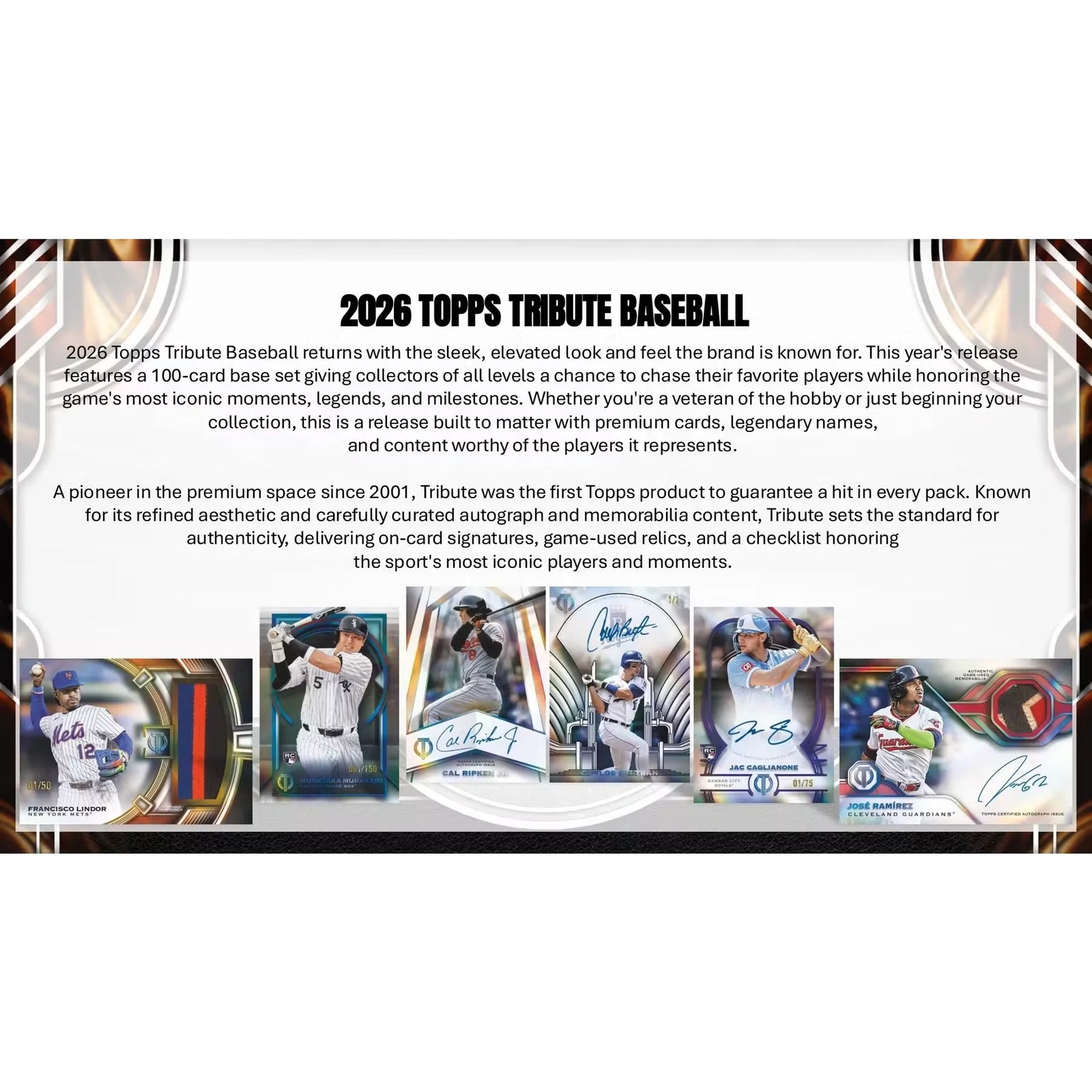 2026 Topps Tribute Baseball Hobby Box | Presell (Ships Sealed Only)