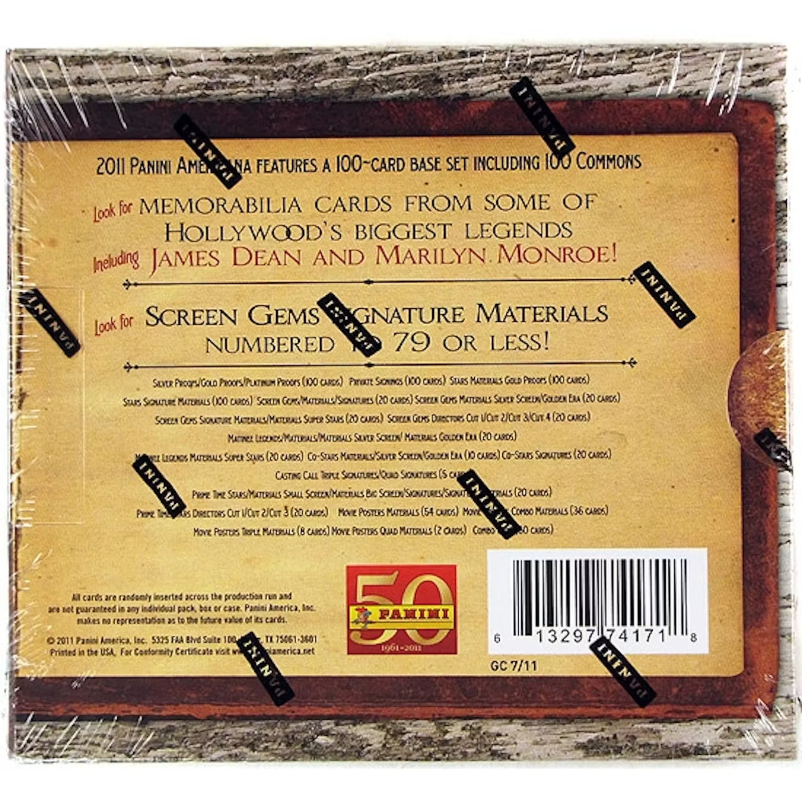 2011 Panini Americana I Hobby Box | Entertainment Trading Cards (Ships Sealed Only)