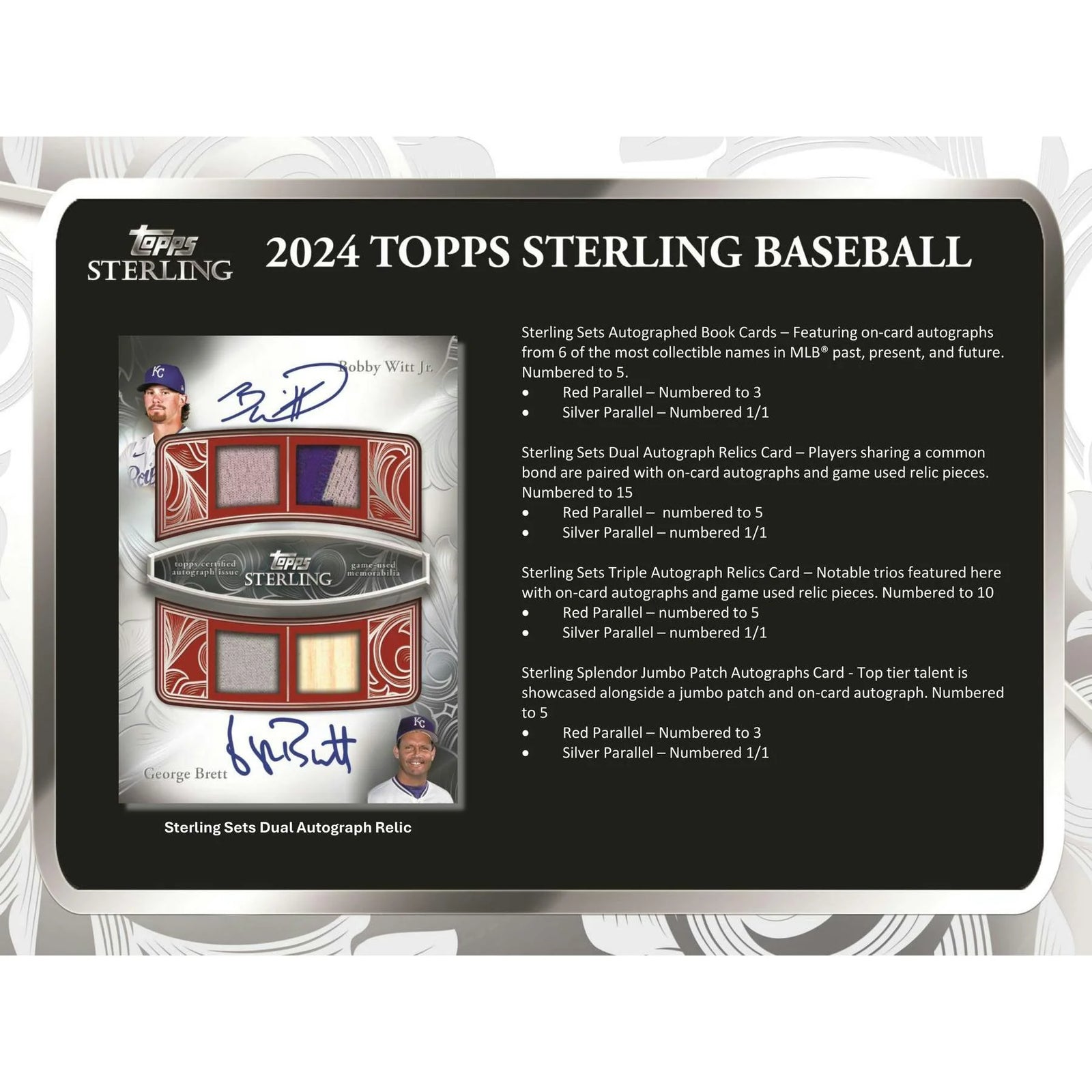 2024 Topps Sterling Baseball Hobby Box | On-Card Autographs & Relics (Ships Sealed Only)