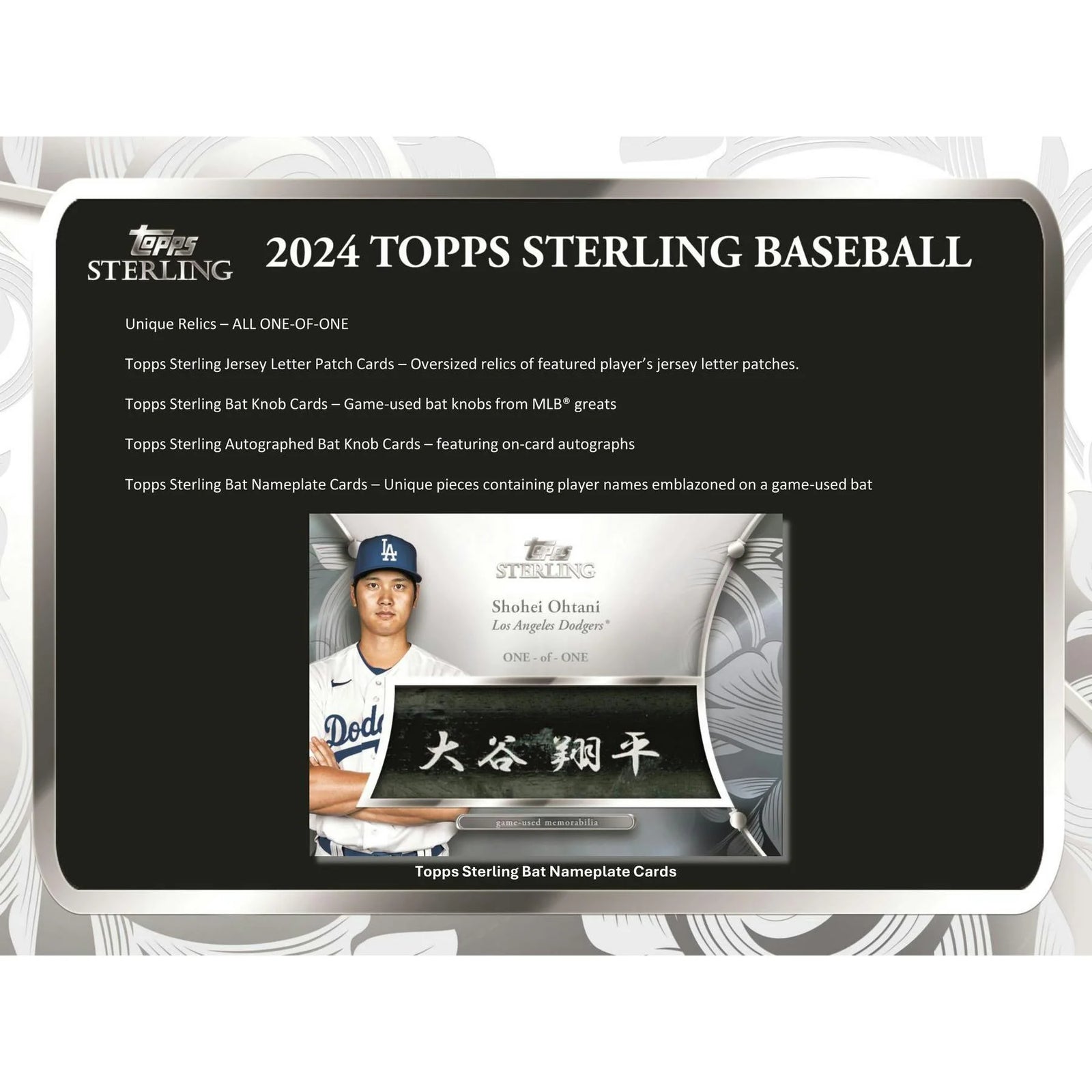 2024 Topps Sterling Baseball Hobby Box | On-Card Autographs & Relics (Ships Sealed Only)