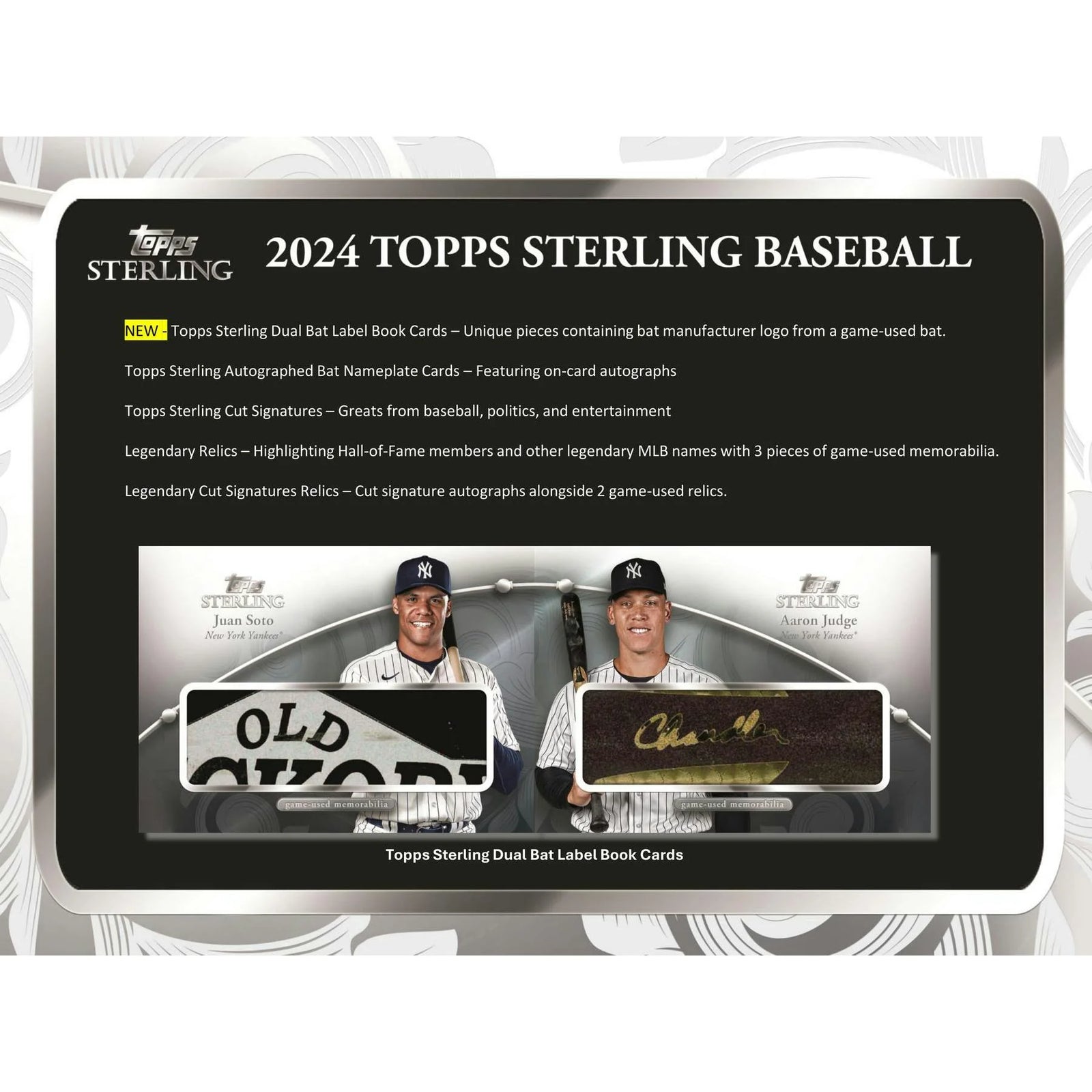 2024 Topps Sterling Baseball Hobby Box | On-Card Autographs & Relics (Ships Sealed Only)