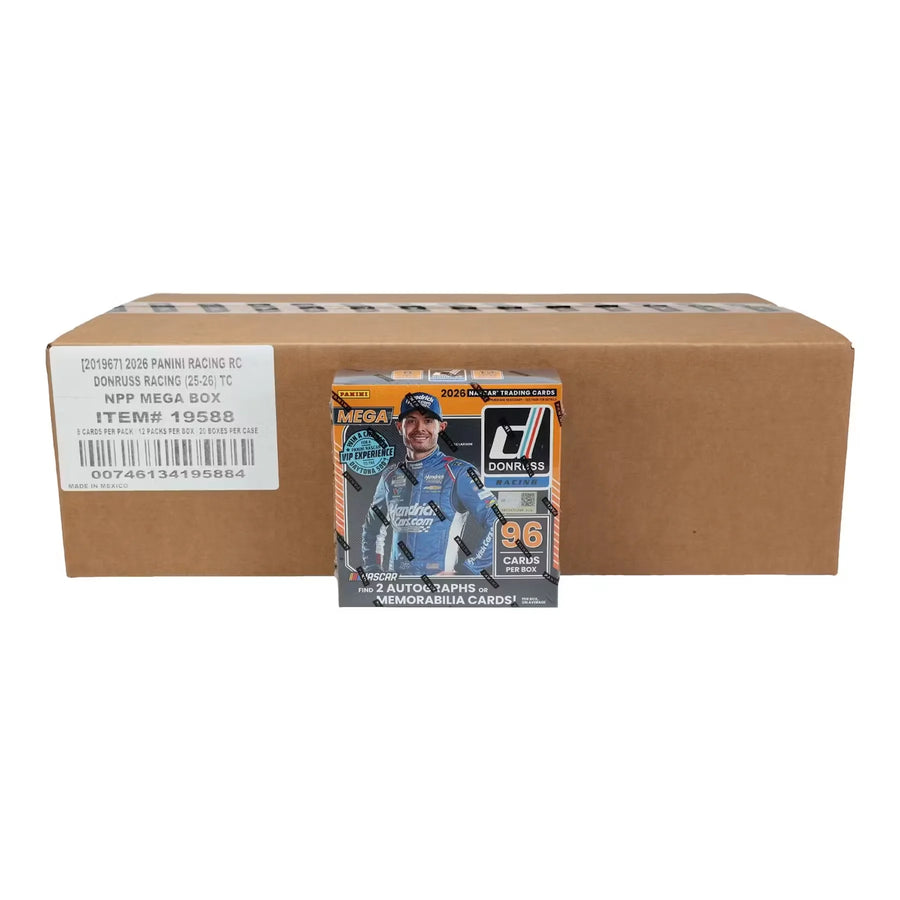 2026 Panini Donruss NASCAR Racing Mega 20-Box Case (Ships Sealed Only) - D