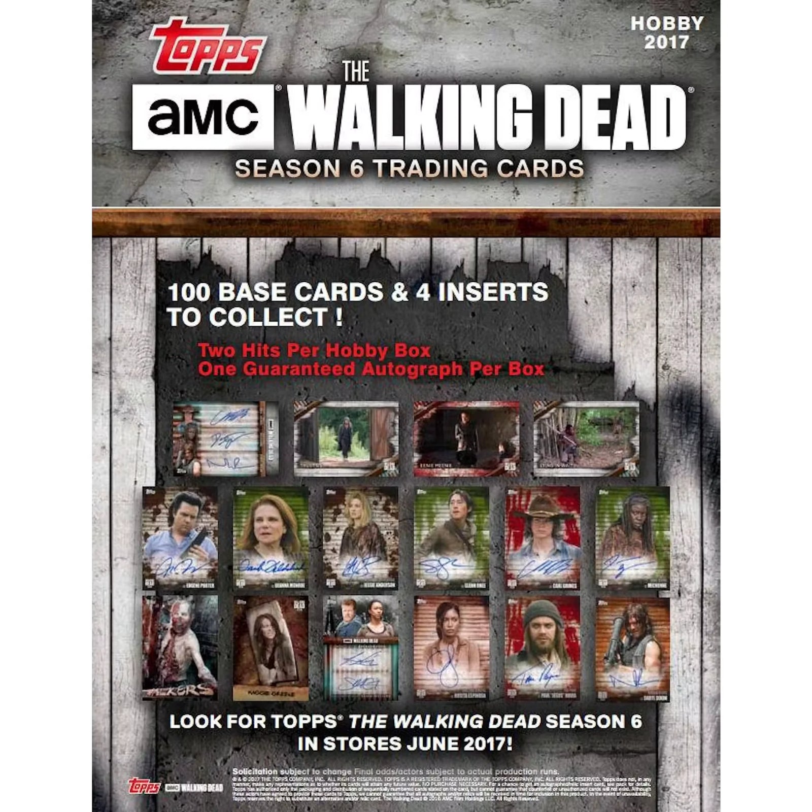 The Walking Dead Season 6 Trading Card Hobby Box | 2017 Topps (Ships Sealed Only)