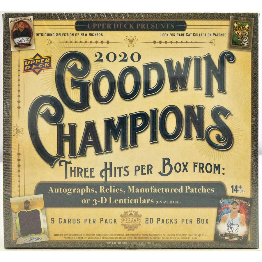 2020 Upper Deck Goodwin Champions Hobby Box (Ships Sealed Only)