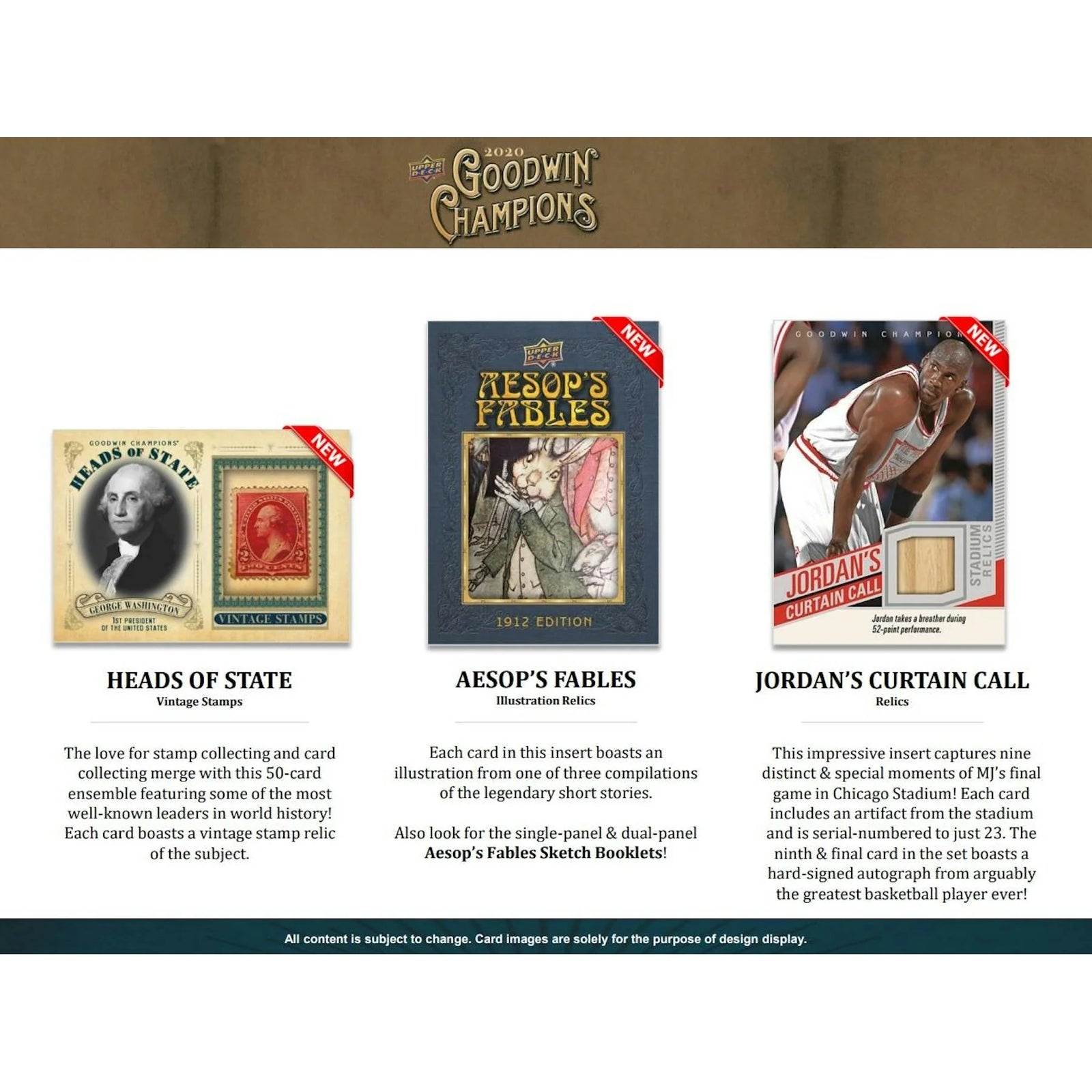 2020 Upper Deck Goodwin Champions Hobby Box (Ships Sealed Only)