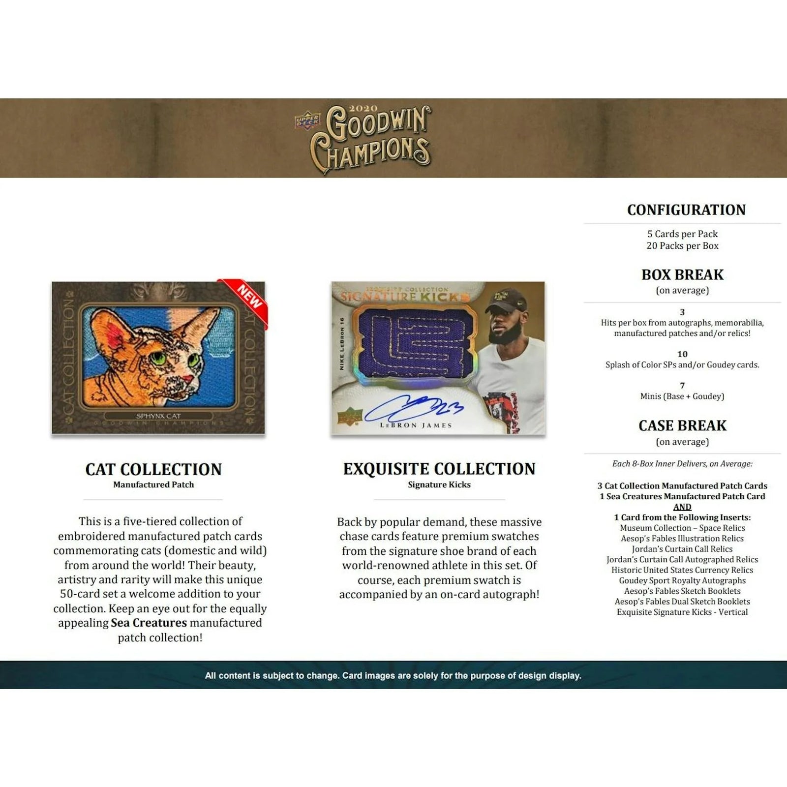 2020 Upper Deck Goodwin Champions Hobby Box (Ships Sealed Only)